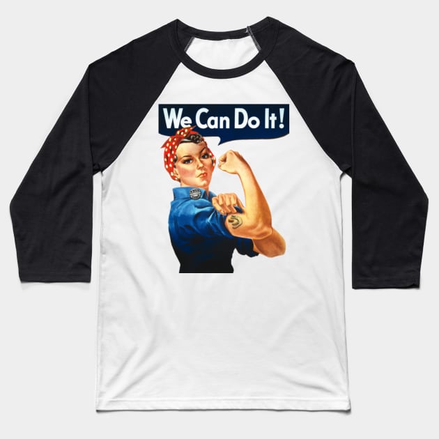 FM Rosie We Can Do It Baseball T-Shirt by gani90